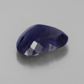 2.67캐럿 천연 바이올렛 블루 아이올라이트, 하트 모양, 11.4×9.3 mm, VS-SI