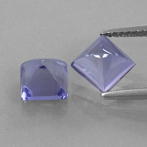 캐럿 천연 바이올렛 블루 아이올라이트 보석, 스퀘어, 6×6 mm, 투명한