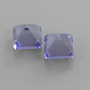 캐럿 천연 바이올렛 블루 아이올라이트 보석, 스퀘어, 6×6 mm, 투명한