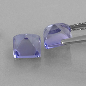 캐럿 천연 바이올렛 블루 아이올라이트 보석, 스퀘어, 6×6 mm, 투명한