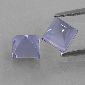 캐럿 천연 바이올렛 블루 아이올라이트 보석, 스퀘어, 6.2×6.1 mm, 투명한