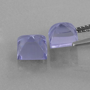캐럿 천연 바이올렛 블루 아이올라이트 보석, 스퀘어, 6.2×6.1 mm, 투명한