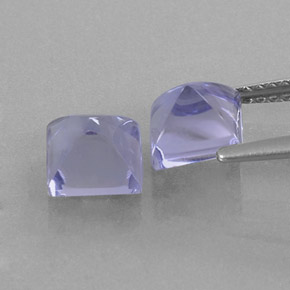 캐럿 천연 바이올렛 블루 아이올라이트 보석, 스퀘어, 6.1×6.1 mm, 투명한