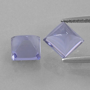 캐럿 천연 바이올렛 블루 아이올라이트 보석, 스퀘어, 6.1×6.1 mm, 투명한