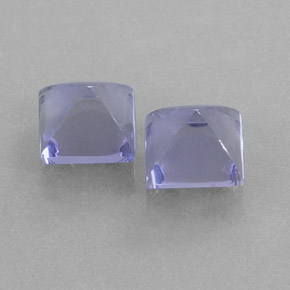 캐럿 천연 바이올렛 블루 아이올라이트 보석, 스퀘어, 6.1×6.1 mm, 투명한