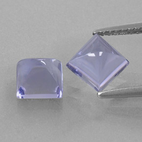 캐럿 천연 바이올렛 블루 아이올라이트 보석, 스퀘어, 6.2×6.1 mm, 투명한