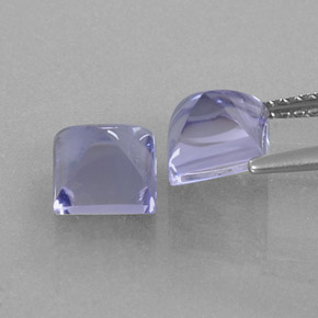 캐럿 천연 바이올렛 블루 아이올라이트 보석, 스퀘어, 6.2×6.1 mm, 투명한