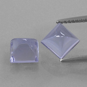 캐럿 천연 바이올렛 블루 아이올라이트 보석, 스퀘어, 6.1×6.1 mm, 투명한