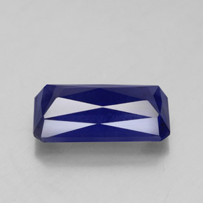 2.94캐럿 천연 바이올렛 블루 아이올라이트, 에메랄드 컷, 12.5×6.5 mm, VS-SI