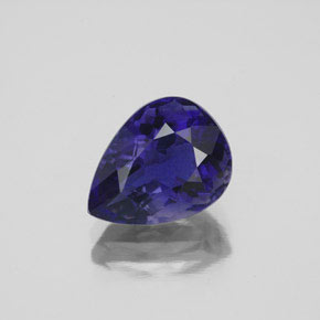2.32캐럿 천연 바이올렛 블루 아이올라이트, 배 모양, 10.3×7.8 mm, VS-SI