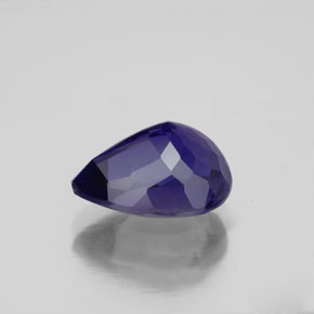 2.32캐럿 천연 바이올렛 블루 아이올라이트, 배 모양, 10.3×7.8 mm, VS-SI