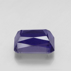 7.71캐럿 천연 바이올렛 블루 아이올라이트, 에메랄드 컷, 13.9×9.7 mm, VS-SI