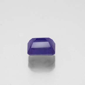 0.80캐럿 천연 바이올렛 블루 아이올라이트, 에메랄드 컷, 6.1×5 mm, VS