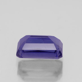 1.15캐럿 천연 바이올렛 블루 아이올라이트, 에메랄드 컷, 7.9×5.1 mm, VS
