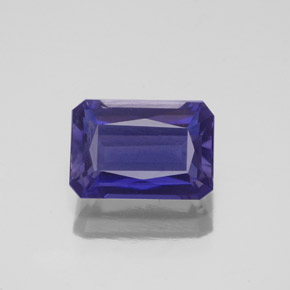 1.33캐럿 천연 바이올렛 블루 아이올라이트, 에메랄드 컷, 8.5×5.8 mm, VS-SI