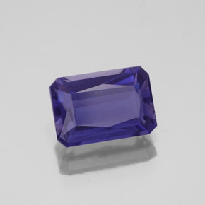 1.33캐럿 천연 바이올렛 블루 아이올라이트, 에메랄드 컷, 8.5×5.8 mm, VS-SI