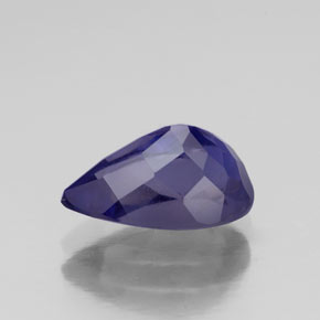 1.57캐럿 천연 바이올렛 블루 아이올라이트, 배 모양, 10×6.2 mm, VS-SI