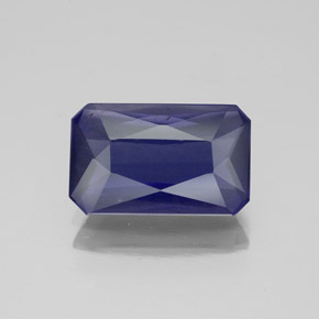 1.94캐럿 천연 바이올렛 블루 아이올라이트, 에메랄드 컷, 10.7×6.6 mm, VS