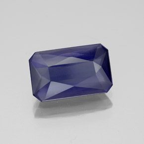 1.94캐럿 천연 바이올렛 블루 아이올라이트, 에메랄드 컷, 10.7×6.6 mm, VS
