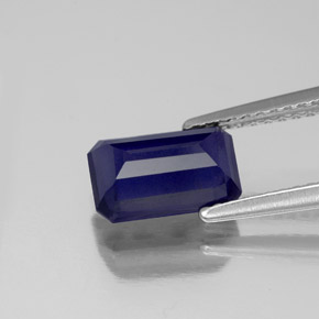 1.51캐럿 천연 바이올렛 블루 아이올라이트, 에메랄드 컷, 8.8×5.3 mm, VS-SI