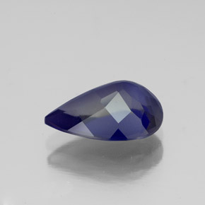 1.85캐럿 천연 바이올렛 블루 아이올라이트, 배 모양, 10.7×7.9 mm, VS
