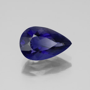 1.78캐럿 천연 바이올렛 블루 아이올라이트, 배 모양, 10.9×7.1 mm, VS-SI