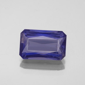 1.92캐럿 천연 바이올렛 블루 아이올라이트, 에메랄드 컷, 10×6.4 mm, VS