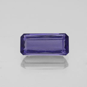 1.26캐럿 천연 바이올렛 블루 아이올라이트, 에메랄드 컷, 10.1×4.6 mm, VS-SI