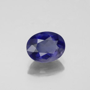 1.37캐럿 천연 바이올렛 블루 아이올라이트, 타원형 컷, 8.3×6.5 mm, VS