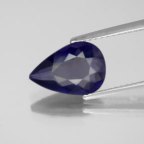 2.00캐럿 천연 바이올렛 블루 아이올라이트, 배 모양, 11.5×7.9 mm, VS