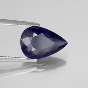 2.00캐럿 천연 바이올렛 블루 아이올라이트, 배 모양, 11.5×7.9 mm, VS