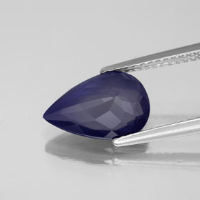 2.00캐럿 천연 바이올렛 블루 아이올라이트, 배 모양, 11.5×7.9 mm, VS