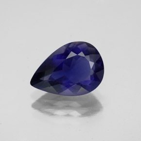 2.25캐럿 천연 바이올렛 블루 아이올라이트, 배 모양, 11.3×8 mm, VS