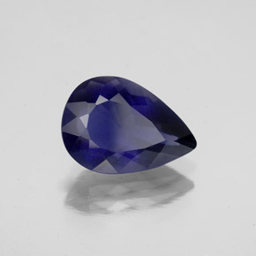 2.25캐럿 천연 바이올렛 블루 아이올라이트, 배 모양, 11.3×8 mm, VS