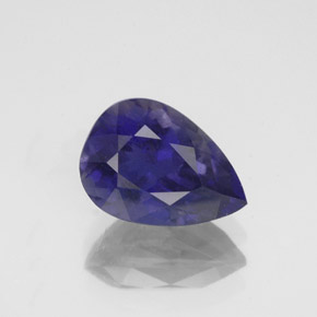 1.88캐럿 천연 바이올렛 블루 아이올라이트, 배 모양, 9.9×7.1 mm, VS