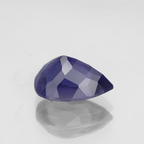 1.88캐럿 천연 바이올렛 블루 아이올라이트, 배 모양, 9.9×7.1 mm, VS