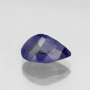 1.83캐럿 천연 바이올렛 블루 아이올라이트, 배 모양, 10×7 mm, VS