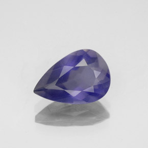 1.37캐럿 천연 바이올렛 블루 아이올라이트, 배 모양, 9.8×6.7 mm, VS
