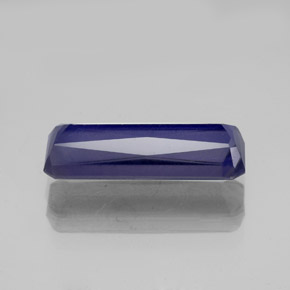 2.46캐럿 천연 바이올렛 블루 아이올라이트, 에메랄드 컷, 14.7×5.3 mm, VS