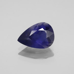 1.43캐럿 천연 바이올렛 블루 아이올라이트, 배 모양, 10×7.1 mm, VS