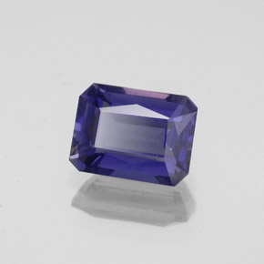 1.49캐럿 천연 바이올렛 블루 아이올라이트, 에메랄드 컷, 8×6 mm, VS