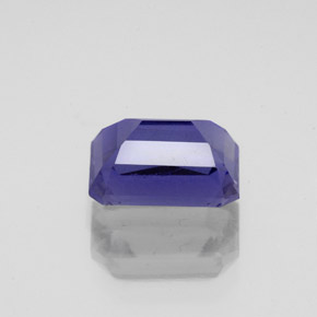 1.49캐럿 천연 바이올렛 블루 아이올라이트, 에메랄드 컷, 8×6 mm, VS