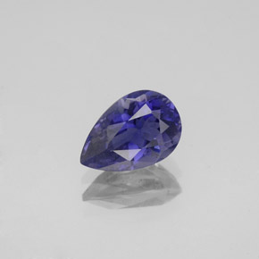 1.18캐럿 천연 바이올렛 블루 아이올라이트, 배 모양, 8.8×6 mm, VS