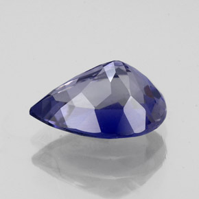 1.47캐럿 천연 바이올렛 블루 아이올라이트, 배 모양, 9.6×6.8 mm, VS-SI