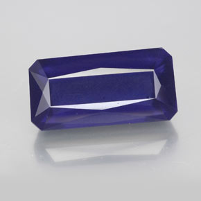 5.81캐럿 천연 바이올렛 블루 아이올라이트, 에메랄드 컷, 15.2×7.6 mm, VS
