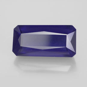 5.81캐럿 천연 바이올렛 블루 아이올라이트, 에메랄드 컷, 15.2×7.6 mm, VS