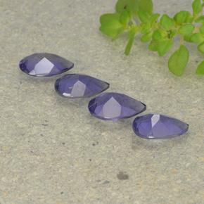 1.19캐럿 천연 딥 퍼플 아이올라이트 보석, 배 모양, 5.9×4 mm, VS