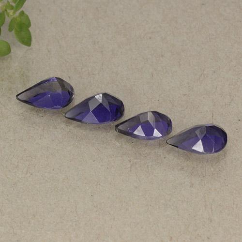 1.34캐럿 천연 다크 바이올렛 아이올라이트 보석, 배 모양, 6.1×3.2 mm, VS