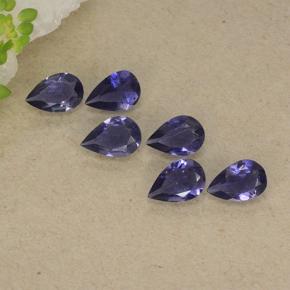 1.60캐럿 천연 가지 보라색 아이올라이트 보석, 배 모양, 5.9×4 mm, VS