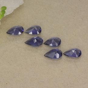 1.60캐럿 천연 가지 보라색 아이올라이트 보석, 배 모양, 5.9×4 mm, VS